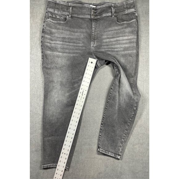 Lane Bryant Ultra High Rise Jeggings Women 26 Gray Skinny Flex Magic Waistband - Picture 3 of 11